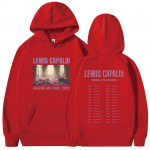 Lewis Capaldi Maailmatuur 2025 Huppar Mehed Naised S&uuml;gis/Talv Vabaaja &Uuml;leliigne Dressipluus Retro Mood Pullover R&otilde;ivad Kapuutsiga S