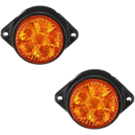 APSMOTIV 2 tk LED markerituled 12V LED Veoauto Haagis Kollane Tuli Esi Taga LED K&uuml;lgmuna tuled poolhaagisele kaubaveokile Universaalne sobivus merevaigukollane