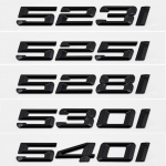 Auto 3D ABS pagasiruumi 520i 523i 525i 528i 530i 535i 540i Letters Logo m&auml;rgi embleemi kleebis BMW 5-seeria E60 E61 F10 F11 jaoks Silver 550i