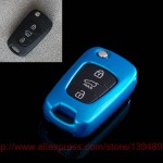ABS Car refiting key bag/key cover/key case Fit for Hyundai Sonata IX35 ELANTRA Verna Elantra sinine