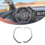 JeCar Carbon Fiber Car trument Dashboard Panel Frame Strip Decoration Cover For Chevy Camaro 2016 Up Car Interior carbon fiber