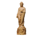 Tammepuidust nikerdus Amitabha Buddha figuur Toakujund Skulptuur Kunstk&auml;sit&ouml;&ouml; Ehtebuddhistlik tarvik Kodukaunistus high 15cm