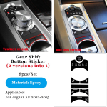 Jaguar XF K&auml;igukasti Kleebis Epoks&uuml; K&auml;igukangi Katted X250 2013 2014 2015 Must K&auml;ivitusnupu Decals XF Autotarvikud 2012 Gear sticker