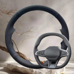 Pehme seemisnahast roolikatete Dacia Duster Spring 2024 2025 jaoks DIY roolikatete Autode siseaksessuaarid Red Thread