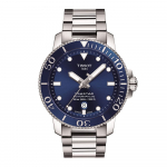 Tissot meeste Seastar 1000 automaatne k&auml;ekell, sinine sihverplaat, k&auml;ev&otilde;ru, T1204071104103 [Ametlik import]