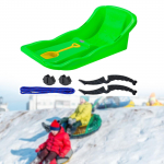 35 inch Snow Sled Downhill Sleigh for Aduls Kids Large Winter Toy Grass Sand Sliding roheline
