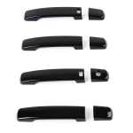 For Nissan Qashqai j10 2007-2011 2012 2013 2014 2015 ABS Chrome Door Handle Cover Trims Door Bowl Frame Sticker Car Accessories Black 2 buttons black