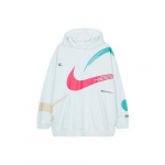 Nike naiste tuulekootud kapuutsiga pusa valge EU L
