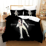 3 tk Michael Jacksoni voodipesukomplekt Pehme tekikate komplekt Magamistoa dekoratsioon &Uuml;he-, Twin-, King-suurus 3D-tekkikate Kodutekstiil 2/3 tk EU Single(135*200cm)3pcs white