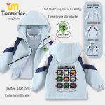Minecraft Laste Keskmine/Suur Multikakujuline Tuulejope: 3-in-1 S&uuml;gis/Talvine Softshell-jakk 110 cm