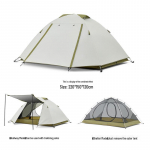 Kerge kahekohaline silikoonkattega nailontelk k&otilde;rgalgumatkamiseks ja vihmakindlaks telkimiseks 1-2 People