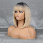 MISS PARAS Naiste l&uuml;hike sirge Bob-parukas koos tukkidega S&uuml;nteetilisest kiust hall Cosplay igap&auml;evane &otilde;lgade pikkusega parukas