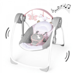 INGENUITY Transat pour b&eacute;b&eacute; balancelle &eacute;lectrique pliable - Flora - Arche, cadeau b&eacute;b&eacute;, r&eacute;glages balancement, minuterie