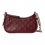 Gucci GG s&uuml;mbol GG tr&uuml;kiga reljeefne nahast &otilde;lakott V&auml;ike naiste &otilde;lakott Punane 847091-AAFDV-6207 Box(Basic Set+Box)
