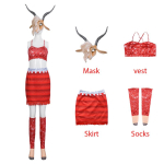 Beast Kingdom Zootopia 2 Cosplay Gazelle Cosplay Kost&uuml;&uuml;mid Vest Seelik Bodysuit Gazelle &Uuml;likonn Halloween Karneval Cos T&auml;iskasvanud Naised S red