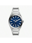 Fossil 42 mm musta sihverplaadiga meeste k&auml;ekell - roostevabast terasest k&auml;epael, veekindel, elegantne kvarts FS5822 sinine