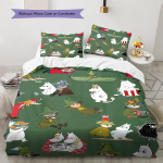 Multikakujutisega Voodipesu Tekikomplekt Tekikate Padjap&uuml;&uuml;r Kodu Dekoratsioon S&uuml;nnip&auml;evakingitus (1 * tekikott + 2 * padjap&uuml;&uuml;ri, ilma s&uuml;damikuta) 135x200cm white