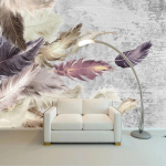 Fototapeet 3D tsemendist seina sulgedest seinamaalingud Elutoa TV Diivan Magamistoa seinamaaling Kodukaunistus 200 cm(W) x 140 cm(H)