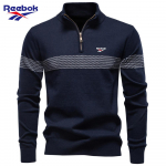 Reebok 2026 S&uuml;gis ja Talv Tikand Uus &Auml;ri Seisukrae Meeste Puuvillane Kampsun, Kvaliteetne Vabaaja Poollukuga Meeste Top S