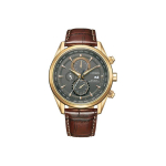 CITIZEN Ecology Drive Kollektsioon Valgusj&otilde;ul t&ouml;&ouml;tav Kvartsmehhanism Nahkrihmaga K&auml;ekell Unisex AT8263-10H Gray Regular Watch Box gray