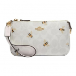 Coach Nolita 19 Klassikaline Monogramm Mesilase Prindiga T&otilde;mblukuga PVC K&auml;ekott Naiste k&auml;ekott Valge C8673-IMRFI Basic Set (Bag+Dust Bag)