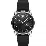 Emporio Armani Aviator Must Nahk Meeste Kvarts AR11336 Kell must