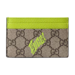 Gucci GG Monogram Kahev&auml;rviline GG T&auml;hemonogramm Kaetud Kangast Kaardihoidja Meeste Kaardihoidja Beež Roheline 835322-FAEQV-9773 Basic Set (Bag+Dust Bag)