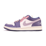 Jordan Air Jordan 1 Chestnut Slip Resistant Coverage Cushioning Low top Vintage Basketball Shoes Women's Purple Pink DZ2768-651(Team15-) 36.5 gray