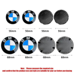 4 tk 56 mm 68 mm BMW embleem BMW veljekorkidele BMW 3. seeria 5. seeria E60 E90 F10 F30 E46 E39 X5 E53 E70 E38 Z4 jaoks black