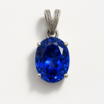20 ct SERTIFITSEERITUD Looduslik Sinine Safiir Ripats Ovaalne L&otilde;ige 925 Sterling H&otilde;be 18.5 mm Approx. sinine