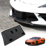 Numbrim&auml;rgi raami kinnitus &uuml;hilduv Chevrolet Corvette C8 2020-2025, ABS-m&auml;rgihoidik Esipamper Numbrim&auml;rgi kinnitusadapter &Uuml;mberpaigutus must