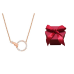 Swarovski Symbolica K&auml;si K&auml;es Luku Kett Imitatsioonikristallkivi Roosa Kuld Kaelakee Naiste kaelakee 5489573 Box (Random Color)