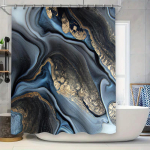 Luksuslik Sinine Kuldne Must Du&scaron;ikardin Marmoritr&uuml;kiga, Veekindel Vannitoa Kaunistus Kodu Dekooriks Moodne Stiil Vannitoatarvikud 180x180cm gray