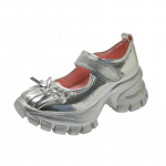 Naiste vabaaja h&otilde;bedase platvormiga balletikingad Paksu tallaga tossud, uued suvemood &uuml;ksikud kingad Naiste platvorm Mary Jane pumbad 35