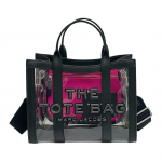 Marc Jacobs L&auml;bipaistev Disain Logo PVC Ostukott K&auml;ekott &Otilde;lakott Ristkorpus V&auml;ikesed Naiste Ostukotid Must 2P4HTT047H03-001 Basic Set (Bag)