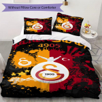 Galatasaray Mustriga Voodipesu Tekikott Padjap&uuml;&uuml;r Kodu Kaunistus S&uuml;nnip&auml;evakingitus (1 * tekikott + 2 * padjap&uuml;&uuml;ri ilma s&uuml;damikuta)56 135x200cm