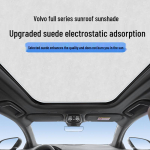 Volvo C40/XC40/XC60/XC90/S60/S90/V60/V90 Katuseluugi P&auml;ikesekate Elektrostaatilise Kinnitusega Black suede, silicone electrostatic adsorption