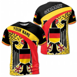 Retro Vintage Deutschland Saksamaa Kotkas T-s&auml;rk MMA Kikkpoksi Muay Thai 3D Prindiga Rahvuslipp Unisex Mehed Naised Kiiresti Kuivav L&uuml;hike Varrukas Streetwear S