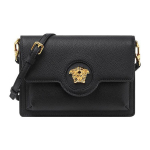 Versace Meduusa Pea Reguleeritav Eemaldatav &Otilde;larihm V&auml;ike Vasikanahast Lambanahast &Auml;&auml;risega Crossbody Kott Naiste Crossbody Kott 1007678-DVIT2T-1B00V Basic Set (Bag+Dust Bag)