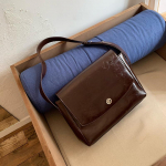 Naiste ni&scaron;idisainiga retro suur mahutavusega portfell tekstuuriga pendelr&auml;ndaja messenger lihtne messenger-kott 34cm*8cm*24cm tume kohvi v&auml;rv