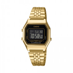 CASIO digitaalkell Vintage seeria Kaheksakantne sihver Must-kuldne P&ouml;&ouml;ratud LCD &Uuml;lemere mudel [Casio] LA680WGA-1B Naiste
