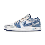 Jordan Air Jordan 1 Kulunud teksariidest Libisemiskindel Kulumiskindel Libisemiskindel Kulumiskindel Madal top IH0648-141(Team1051-) 40.5