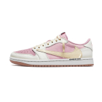 Travis Scott x Jordan Air Jordan 1 Roosa Valge Travis Scott X AJ1 Kulumiskindel Madal Korgiga Vintage Korvpallijalatsid DZ4137-700(Team1603) 35.5