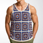 Meeste varrukateta T-s&auml;rgid Kootud Avatud Heegeldatud T-s&auml;rgid Lihaseline Suvine Puhkus Rannas&auml;rgid Vabaaja Atleetlik Lihaseline Pullover Vest Top Mehele M safiir