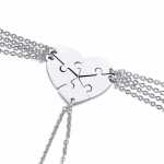 5 tk/komplekt Kohandatavad BFF-i perekonnanime kaelaketid naistele Roostevabast terasest armastuss&uuml;damiku pusletaskuga S&otilde;pruskingitused Ehted Custom Words