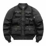 Meeste retro bomberjakk, pesapalli vormi stiilis, mitmetaskuline t&ouml;&ouml;jakk, funktsionaalne jakk, kolmekindel r&uuml;nnakujakk M