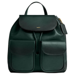 Coach Crosby 28 Br&auml;ndi logo Magnetiline kl&otilde;psn&ouml;&ouml;riga sulgemine Nahast seljakott Suur naiste seljakott Džungliroheline CW619-B4FOR Basic Set (Bag+Dust Bag)