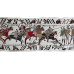 Bayeux' vaip Keskaegne kootud kunst 18x57 150x150 must