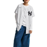 Nike T-s&auml;rk MLB New York Yankees Pesapall &Uuml;he n&ouml;&ouml;biga Kerge Hingav L&uuml;hikeste varrukatega Laste &uuml;laosad IV0579-100 S