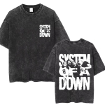 System of A Down Toxicity Albumi Graafikuga Pesemise Efektiga T-s&auml;rk Meestele Naistele Rock Suurused &Uuml;le T-s&auml;rgid Mehelik Vintage Alternatiivne Metall T-s&auml;rgid L gray